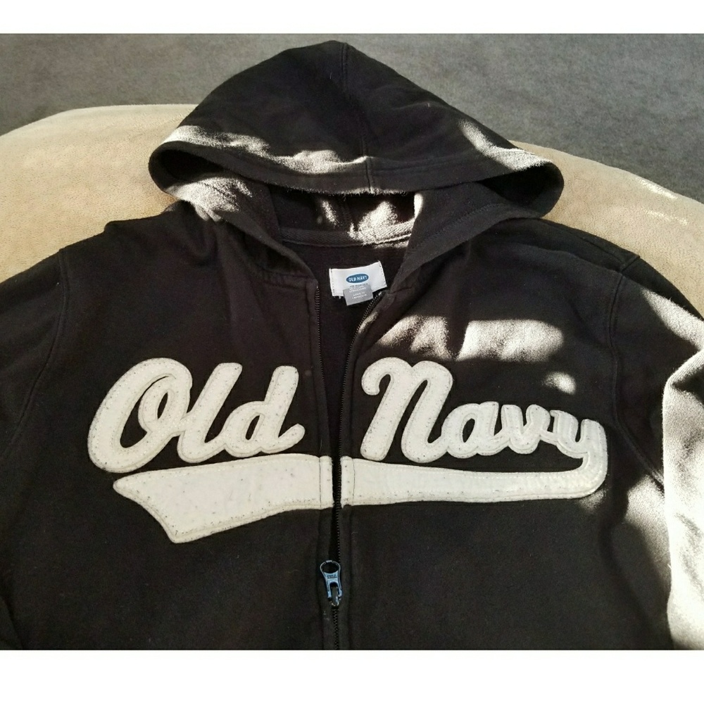 Boy's Old Navy Zip-Up Logo Hoodie